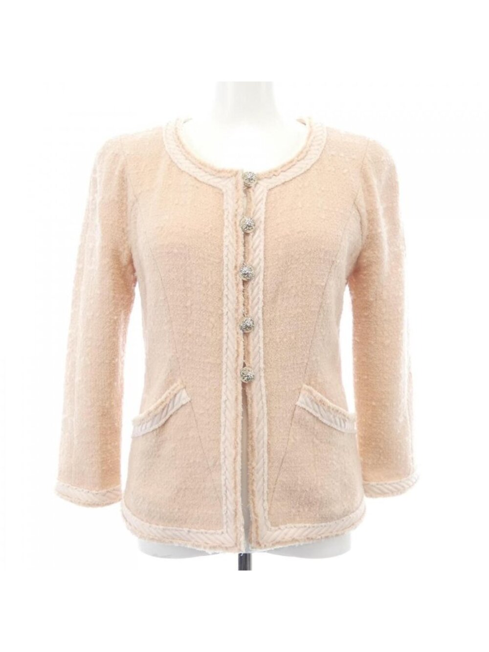 Chanel Collarless Jacket Pink